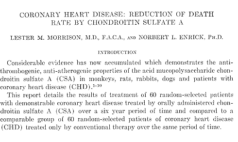 Chondroitine houdt hartpatient in leven | De Morrisonstudie