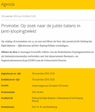 Veertig procent van de dopinggevallen waarschijnlijk onopzettelijk